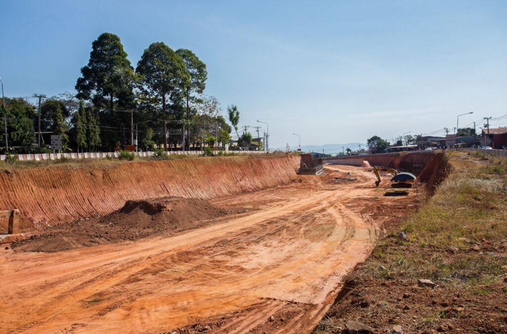 A professional team performing land grading in Upstate, South Carolina, showcasing the expertise of Painter Land Development