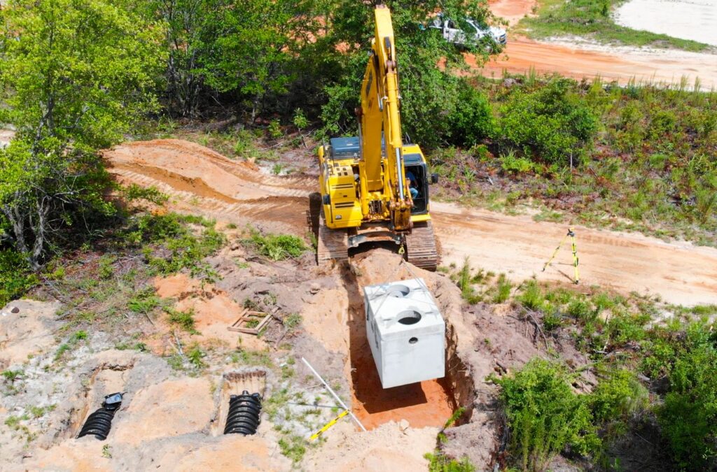 Painter Land Development providing advanced land grading and excavation services in North Carolina.